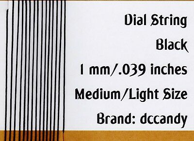 Radio Dial Cord 12 Ft Braided Nylon String 1mm Black For Vintage Radio Tuner